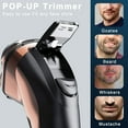 thumbnail image 3 of Electric Shaver Men Razor Rotary Shavers With Pop-Up Sideburn Trimmer Waterproof Wet Dry Cordless Rechargeable, 3 of 7