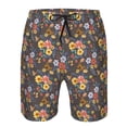 thumbnail image 4 of Naloa Colorful Flowers with Butterfly Men's Beach Shorts, Surfing shorts, Swim trunks, Quick Dry Swim Trunks for Surfing Beach Fun - XX-Large, 4 of 9