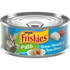 Purina Friskies Pate, Ocean Whitefish and Tuna Dinner, Wet Cat Food, 5.5 oz. Can