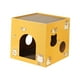 thumbnail image 3 of Rascador de cartón corrugado, rascador para gatos con almohadillas, caja para gatos Amarillo L, 3 of 9