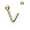 Gold, variant on Nose Stud Rings I.P Surgical Steel L Bend 20G/18G - 4 Colors Available