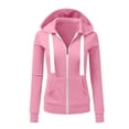 thumbnail image 3 of ZQUUVOU Women's Hoodie Sweatpants Set Zip Up Drawstring Loose Pullover Jacket and Joggers Casual Athleisure 2 Piece Outfit Pink, 3 of 8