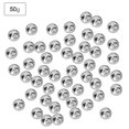 thumbnail image 2 of 50g/bag Plating ABS Beads Colorful DIY Jewelry Clothing Accessories Wedding Decor (6MM Silver)---Product code 48380, 2 of 3