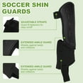 thumbnail image 3 of Soccer Shin Guards, Soccer Shin Pads Protective Equipment with Ankle Protection - Youth Adults L Size Black, 3 of 7