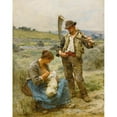 thumbnail image 2 of Léon Augustin Lhermitte 12x14 Gold Ornate Wood Frame and Double Matted Museum Art Print Titled - Happy Family Maternity Family, 2 of 4