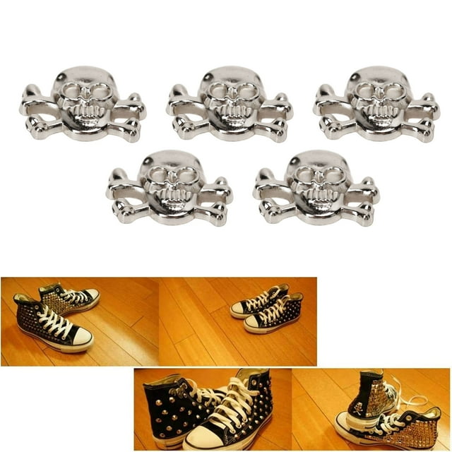 50 Sets Electroplated Metal Rivets Skull Decorative Fashionable Threaded Rivets Rivets For Leather Craft Shoes Clothing Belts