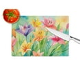 thumbnail image 3 of Lilies in Watercolor Glass Cutting Board Large 12 in x 15 in, 3 of 5