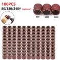 thumbnail image 4 of 100Pc Sanding Drum Set 80/180/240Grit 12.7Mm Sanding Bands Sleeves Rotary Tools 80#, 4 of 8