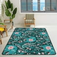 thumbnail image 2 of Crawling Indoor Carpet Play Mat Elephants Jungle Tropical Boho for Living Room Bedroom Educational Nursery Floor Mat Area Rugs 60x39inch Carpet Runner, 2 of 6