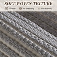 thumbnail image 3 of SIXHOME 16"x24" Bathroom Rug Non-Slip Absorbent Bath Mat Quick Dry Thin Soft Woven Boho Floor Mat Durable Textured Look Gray, 3 of 8