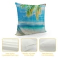 thumbnail image 4 of Orinice Palm Tree Blue Sky White Sand Graphic Decorative Pillow Cover for Home Couch Living Room 20x20in, 4 of 5