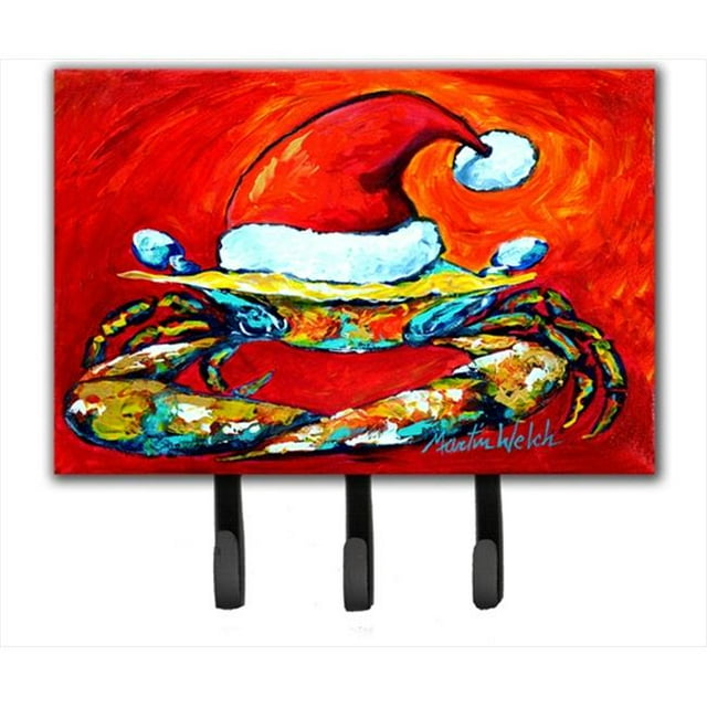 Crab In Santa Hat Santa Claws Leash Or Key Holder