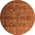 thumbnail image 1 of Ahgly Company Indoor Round Oriental Orange Industrial Area Rugs, 6' Round, 1 of 4