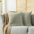 thumbnail image 2 of Sage Green Pillow Covers 18x18 Set of 2 Sage Cream Polka Dot Boho Style Print Decorative Throw Pillow Cases Outdoor Farmhouse Decoration for Sofa Couch Bed, 2 of 6