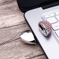 thumbnail image 3 of Usb Stick, Premium Usb 2.0, Diamond Heart Shape Usb Flash Drive Waterproof Memory Stick Memory Stick High-Speed Transfer, Silver, 4GB, 3 of 6