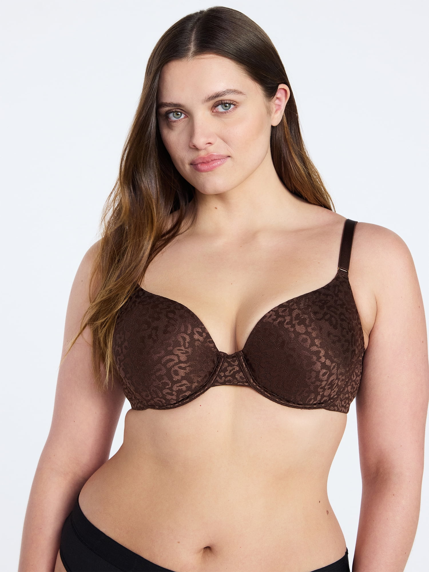 Joyspun Women's Leopard Print T-Shirt Bra, Sizes 32A-42DDD