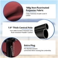 thumbnail image 4 of Blorly 15ft Large Patio Umbrella with Base Included, Rectangle Table Umbrella Outdoor Patio, Outside Umbrellas for Deck, Market, Backyard, Red, 4 of 8