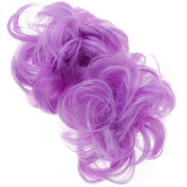 KAKOWELY 2 piezas de moños desordenados, coleteros rizados, moños de pelo sintético para mujer, coleteros
