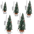 thumbnail image 5 of Riguas Mini Christmas Tree with Wood Base Colorful Beads Simulation Pine Needle Cedar Tree Ornament Cute Desktop Christmas Tree Home Table Decoration New Year Gift, 5 of 6