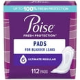 thumbnail image 1 of Poise Incontinence Pads for Women, Ultimate Absorbency, Regular, 1 of 7