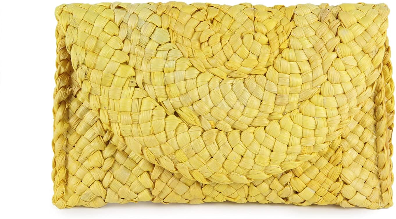 Dicasser Women’s Straw Evening Clutch Purse Summer Beach Handbag Straw