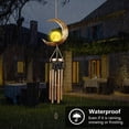 thumbnail image 5 of Moon Wind Chimes, Solar Wind Chimes for Outside Lights, Crackle Glass Ball Wind Chimes, Memorial Gifts for Grandma Moon Decor Gardening Gifts Patio Yard Christmas Decorations, 5 of 9