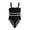 Black, variant on Girls One Piece Swimsuits Retro Square Neck Bathing Suits Teen Girl Swim Suit Kids Padded Swimwear