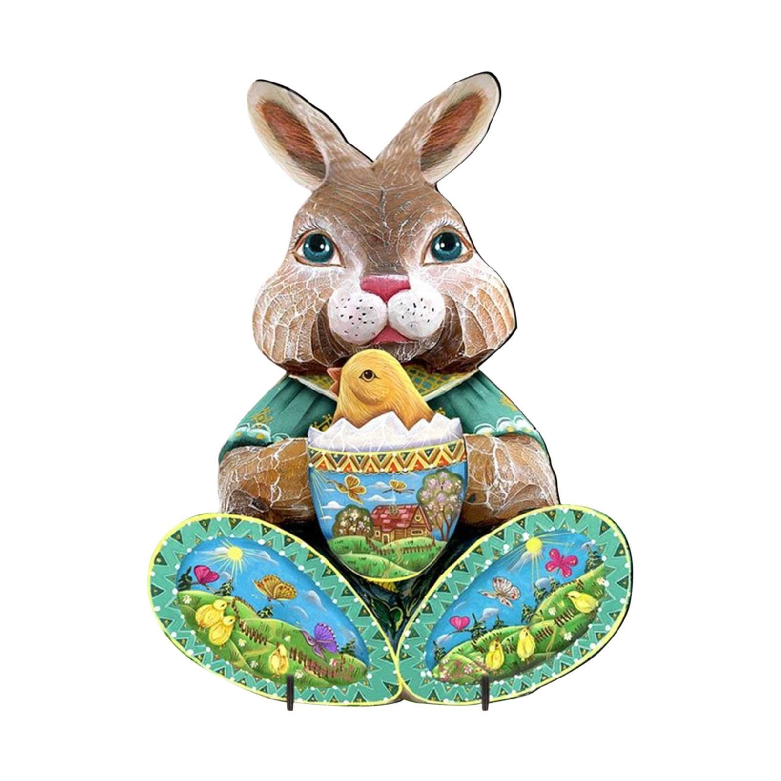 Easter Bunny Garden Stake Decorative Rabbit Yard Sign Spring Lawn Decor ...