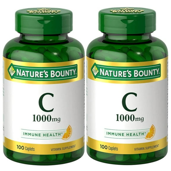 Nature's Bounty Vitamin C 1000 mg Immune Health Caplets 100 ea (Pack of 2)