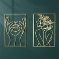 thumbnail image 4 of Minimalist Female Line Drawing Wall Decor With 3D Effect, Modern Abstract Iron Art For Bedroom Kitchen Bathroom, 4 of 8