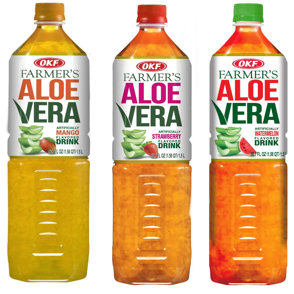 OKF Aloe Vera Drink, Mango, & Watermelon, 50.7 Fluid Ounce of 12 each) - Walmart.com