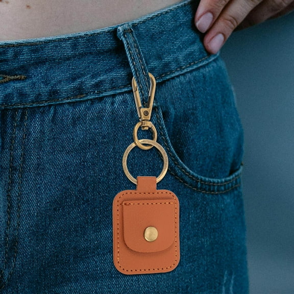 LOLIPPYY Mini Wallet Keychain Attachment in Brown, Sleek Modern Design Perfect for Women, 1 Piece