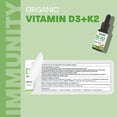 thumbnail image 2 of Vitamina D3 y K2 org&#2013265921nica certificada (MK7-Natto) - Gotas para fortalecer los huesos y el sistema inmunitario - Sin OMG - Sin gluten - Absorci&#2013265923n r&#2013265921pi, 2 of 6