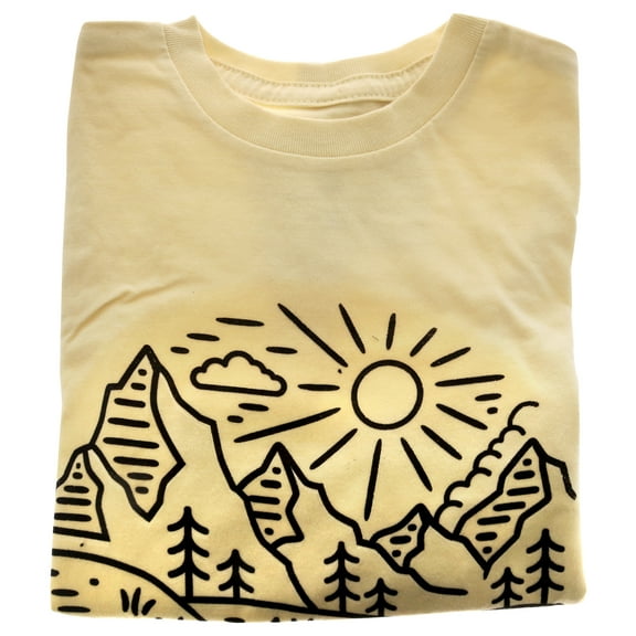 DelSol Kids Crew Tee - Fish Scene - Natural , 1 Pc T-Shirt (YXS)