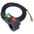 thumbnail image 3 of Motorcycle Switch, 2m/6.6ft Cable Length 12V Space Saving Handlebar Horn Switch  For Motorcycle For Bicycle, 3 of 8