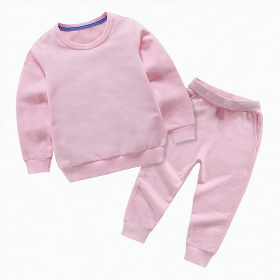 Toddler Boy Outfits Kids Boys Spring Fall Cotton Long Sleeve Stretch 2T 3T 4T 5T Sweatshirt and Elastic Pants Set 2 Pcs
