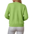 thumbnail image 4 of idosla Women's Cardigan Sweaters Lightweight Crew Neck Button Down Long Sleeve Fall Fashion Outfits 2025 (Green, M), 4 of 9