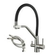 thumbnail image 3 of Purification Kitchen Faucet 3-ways Kitchen Mixer Tap with 2 Handles 2 Outlets Indoor Outdoor High Arch Faucet A with pipes, 3 of 9