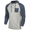 thumbnail image 3 of 9 Crowns Raglan Lightweight Pullover Long Sleeve Hoodie (X-Large, Natural/Blue), 3 of 3