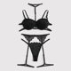 thumbnail image 2 of Gibobby Lenceria mujer sexy Conjunto de falda a cuadros para mujer con ribete de encaje y falda(Negro, M), 2 of 5