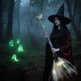 thumbnail image 2 of LED Light Up Witch Broom 2025 Halloween Decor - Purple Glowing Broomstick for Accessories, Witches Props, Spooky Party Decorations for Adults and Kids Indoor Outdoor, 2 of 4