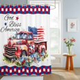thumbnail image 2 of Bathroom Shower Curtain Vintage Red Truck Flower Waterproof Shower Curtains with Hooks, 4th of July USA Flag Buffalo Plaid Bath Curtains Bathtub Curtain Home Decor 36x72in, 2 of 9