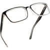 Reading Glasses with Flexible Spring Hinge, Blue Light Blocking Glasses for Women and Men, Anti eyestrain (Coffee, +1.25 Magnification)