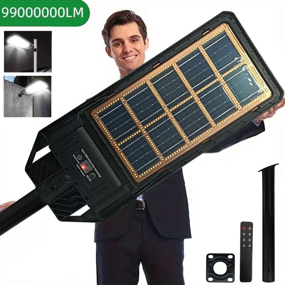 NEW 6000W Commercial Solar Street Lights Outdoor Dusk to Dawn Super Bright 2025