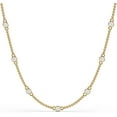thumbnail image 2 of TimeLe$$ Classics Women's Necklace - Bezel Set Lab Grown Diamond Station Necklace in 14K Yellow Gold - 2 Carat TW, 2 of 6