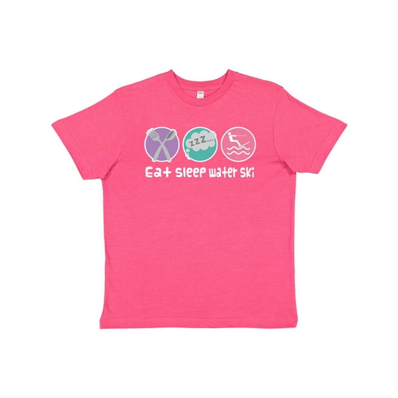 Inktastic Water Skiing Eat Sleep Water Ski Youth T-Shirt