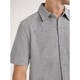 thumbnail image 5 of Free Assembly Men's Waffle Knit Button-Up Shirt with Short Sleeves, Sizes XS-3XL, 5 of 5