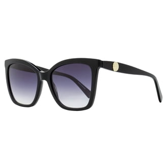 Burberry Women's Black Cat Eye Sunglasses w/ Flex Hinges - BE4216