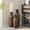 Black+brown, variant on Hand-Woven PVC Rattan Vases Set of 3,GreyBrown and Beige Striped Floor Vases for Home Decor