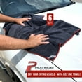 thumbnail image 2 of Platinum Series XL Super Absorbent Microfiber Car Drying Towel, Cleaning Towel, 24" X 36", Gray, 2 of 6